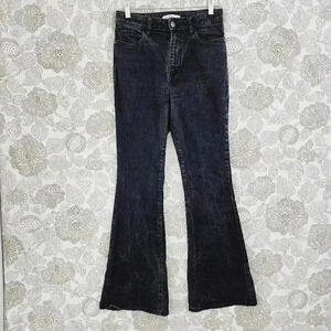 Elizabeth and James High Rise Flare Jeans Black Wash Women's 28 8980